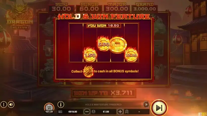 Fury Dragon – Hold & Win slot screenshot 3