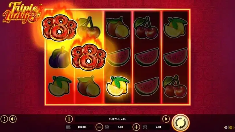 Triple Lucky 8’s slot screenshot 3