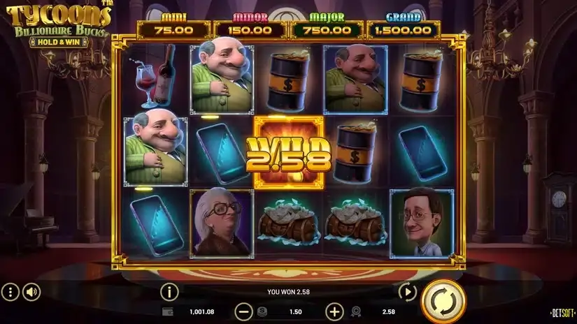 Tycoons: Billionaire Bucks slot screenshot 2