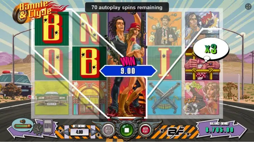 Bonnie & Clyde slot screenshot 3