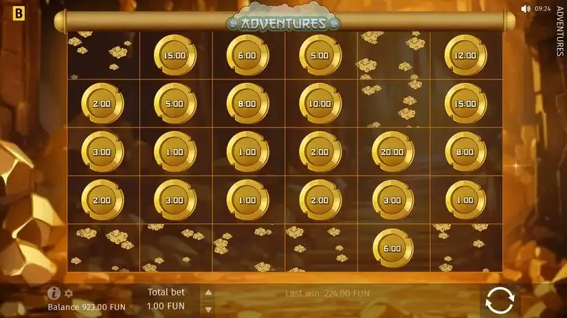 Adventures slot screenshot 