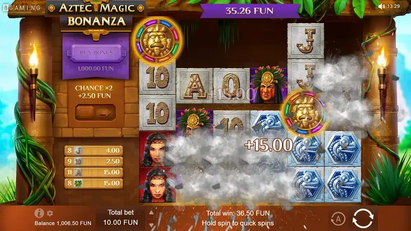 Aztec Magic Bonanza slot screenshot 2