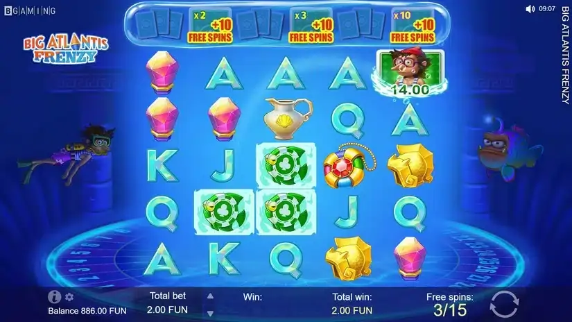 Big Atlantis Frenzy slot screenshot 5