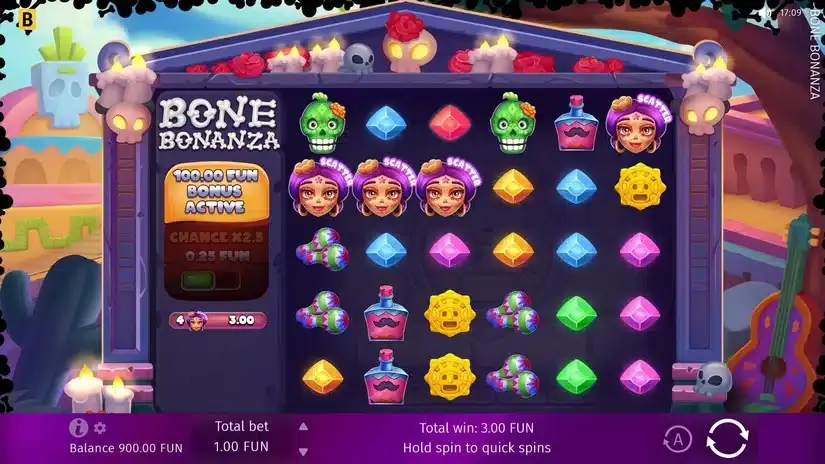 Bone Bonanza slot screenshot 2