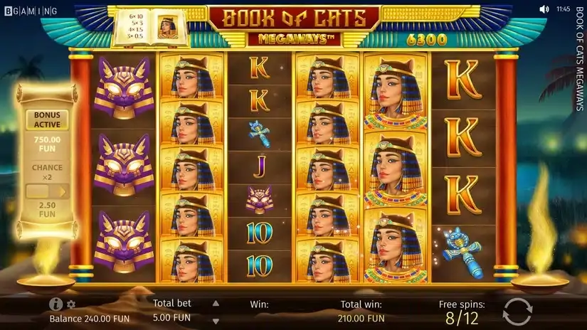 Book of Cats MEGAWAYS slot screenshot 7