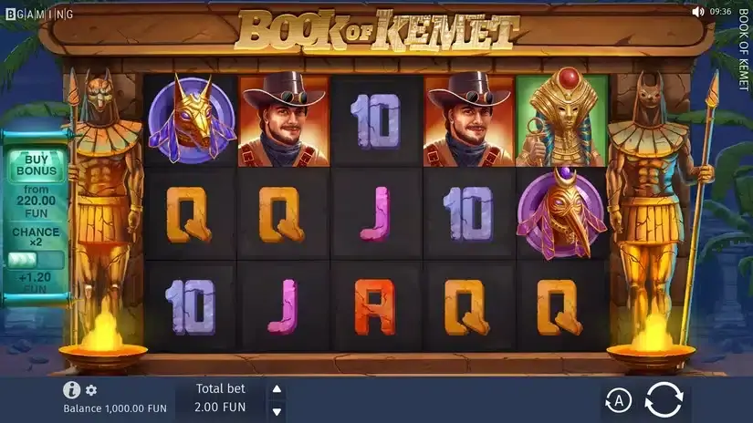 Book of Kemet slot screenshot 