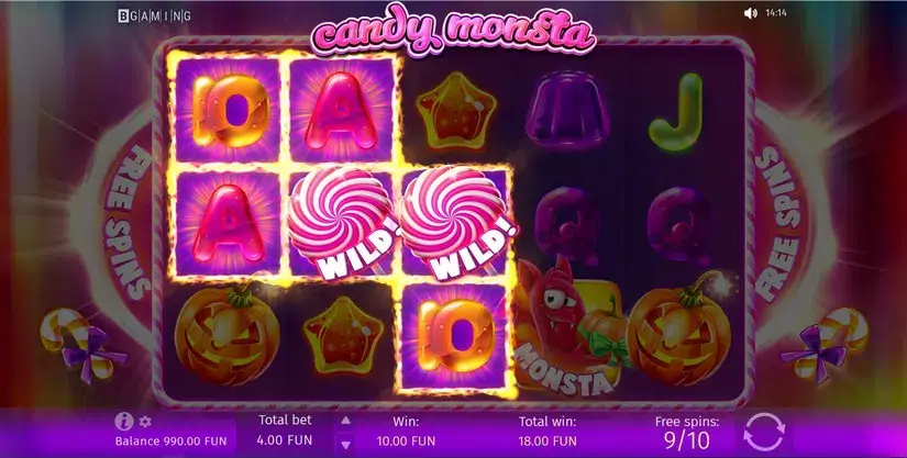 Candy Monsta slot screenshot 