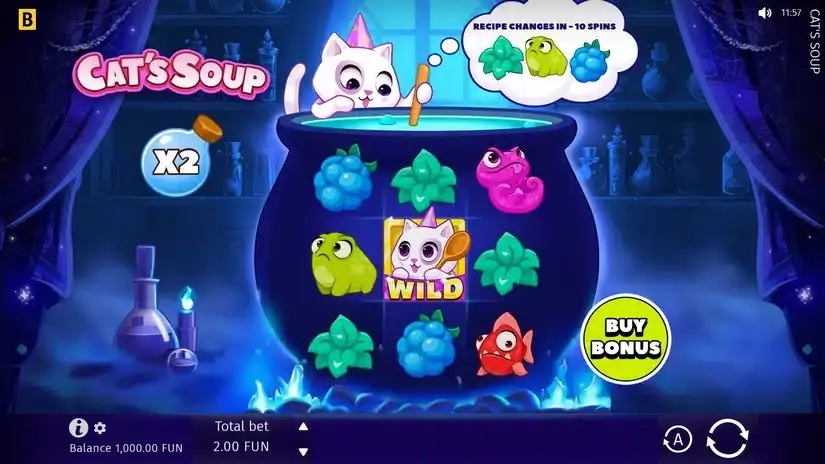Cat’s Soup slot screenshot 