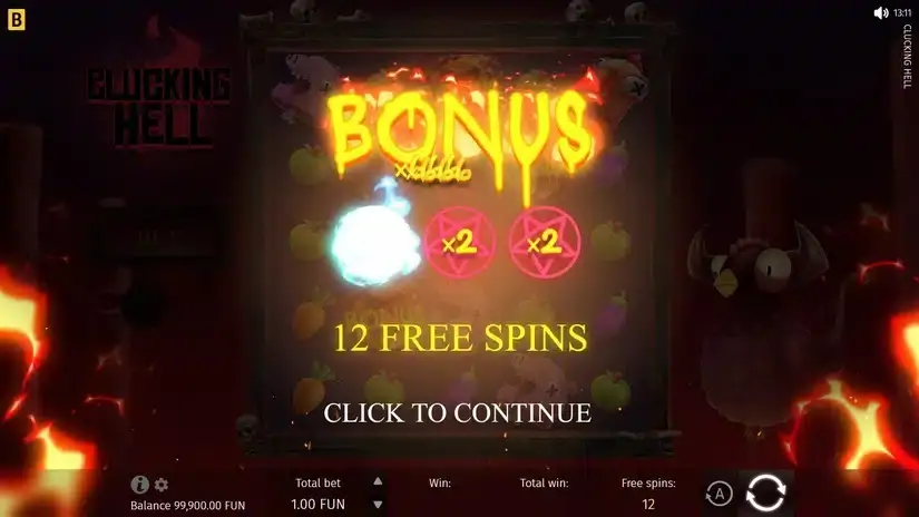 Clucking Hell slot screenshot 3