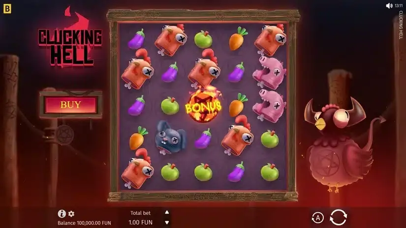 Clucking Hell slot screenshot 