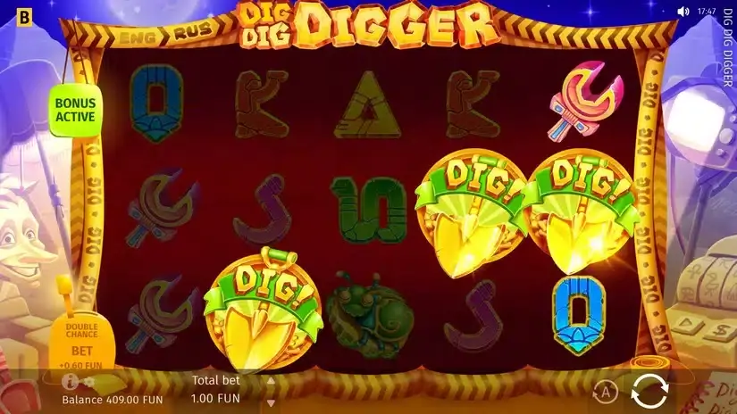 Dig Dig Digger slot screenshot 2