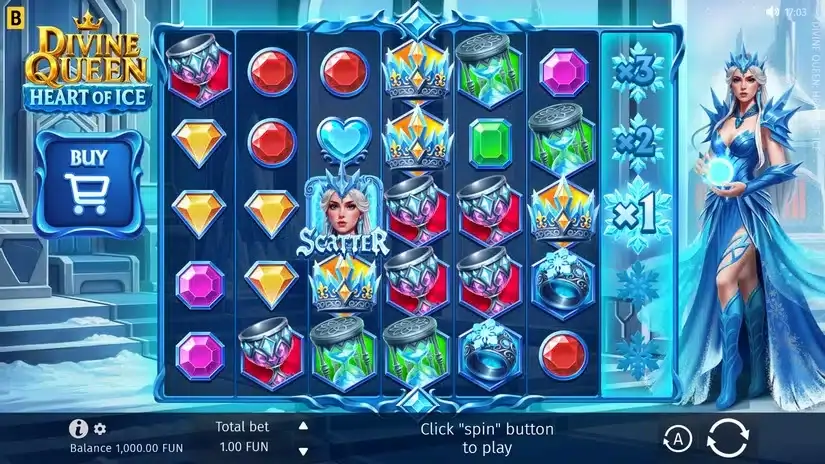 Divine Queen: Heart of Ice slot screenshot 1