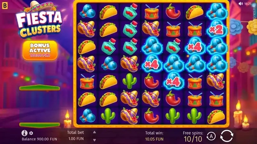 Fiesta Clusters slot screenshot 5