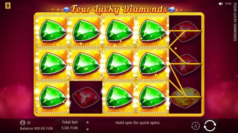 Four Lucky Diamonds slot screenshot 3