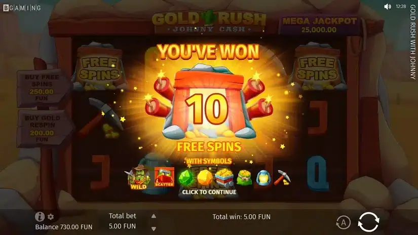 Gold Rush With Johnny Cash slot screenshot 6