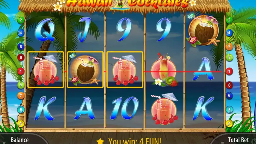 Hawaii Cocktails slot screenshot 1