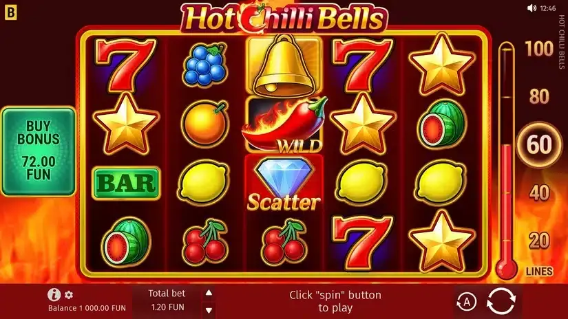 Hot Chilli Bells slot screenshot 