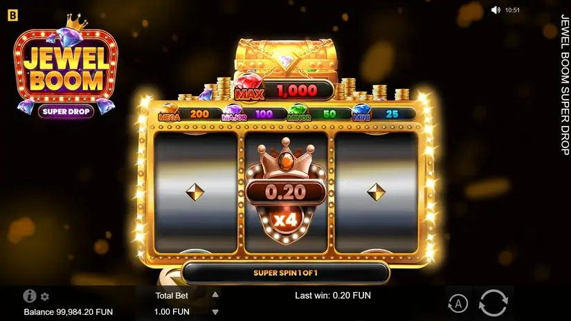 Jewel Boom Super Drop slot screenshot 3