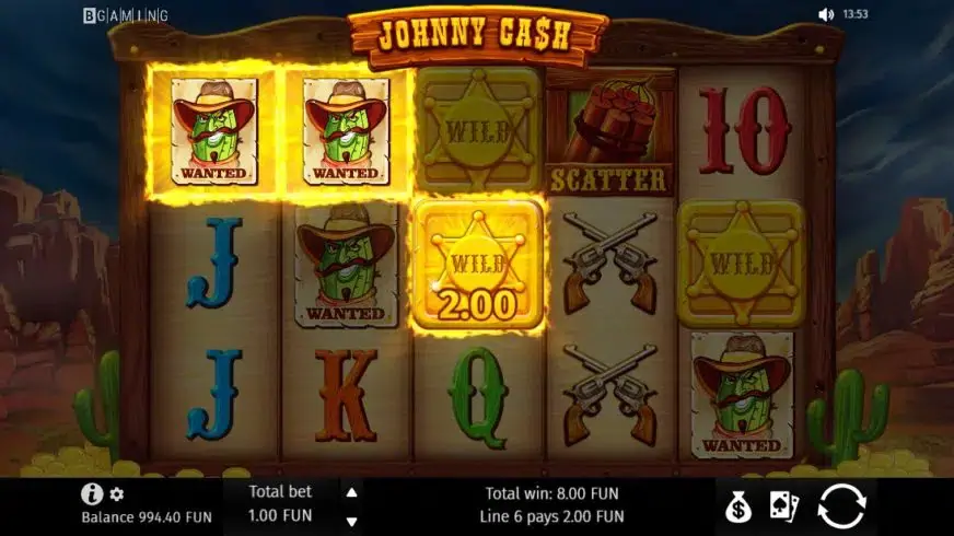 Johnny Cash slot screenshot 2