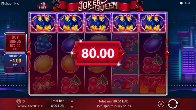 Joker Queen slot screenshot 2