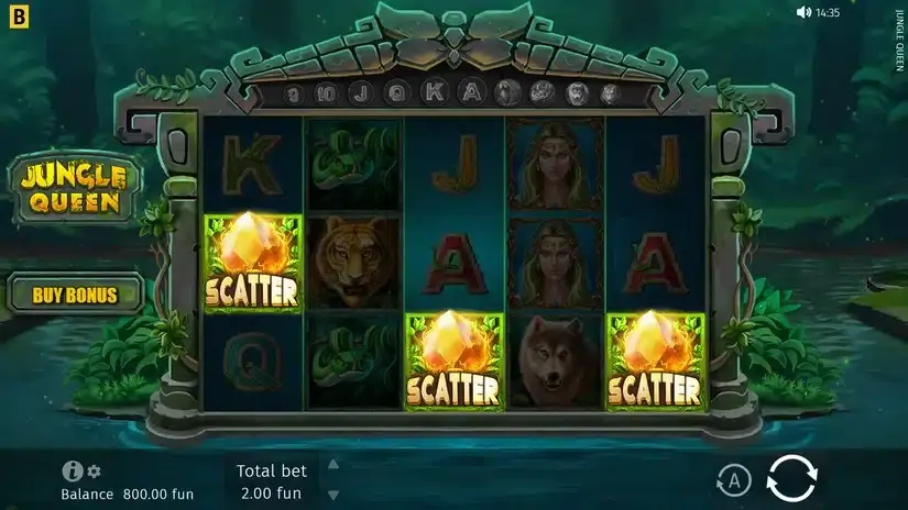 Jungle Queen slot screenshot 2