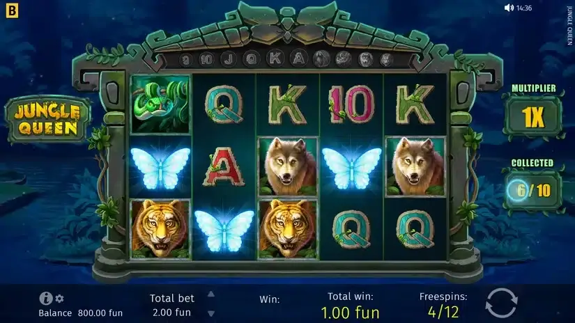 Jungle Queen slot screenshot 4