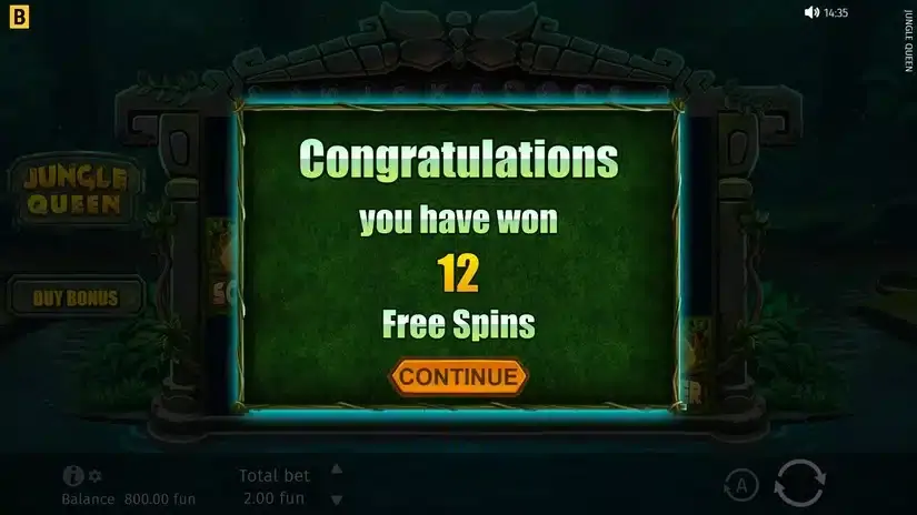 Jungle Queen slot screenshot 3