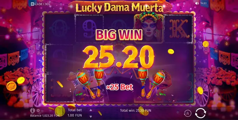 Lucky Dama Muerta slot screenshot 3