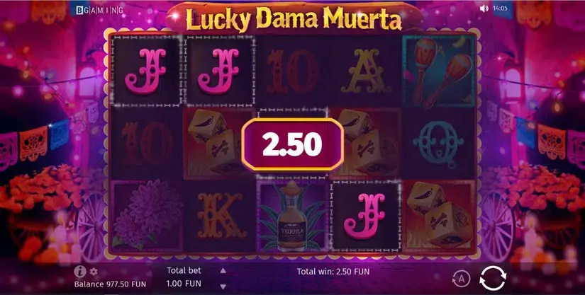 Lucky Dama Muerta slot screenshot 2