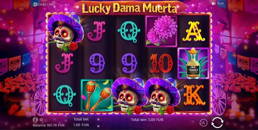 Lucky Dama Muerta slot screenshot 4