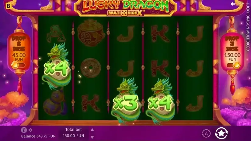 Lucky Dragon Multidice X slot screenshot 3