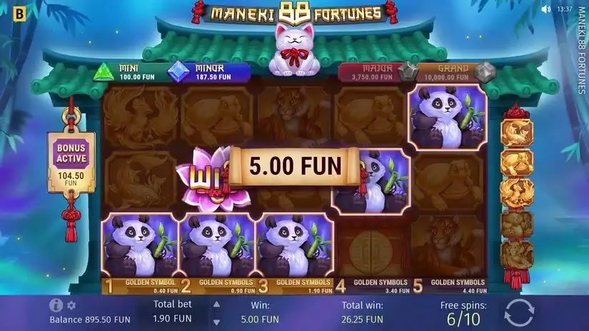 Maneki 88 Fortunes slot screenshot