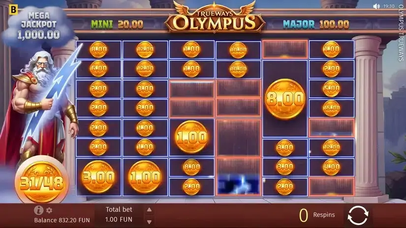 Olympus TRUEWAYS slot screenshot 