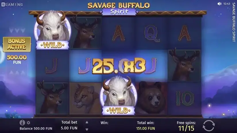 Savage Buffalo Spirit slot screenshot 4