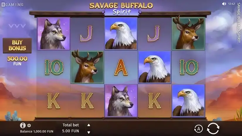 Savage Buffalo Spirit slot screenshot 