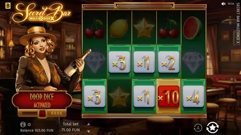 Secret Bar Multi Dice X slot screenshot 2