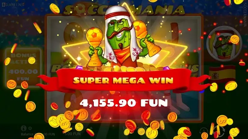 Soccermania slot screenshot 