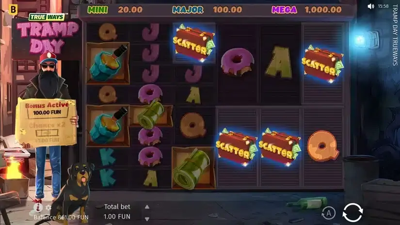 Tramp Day TRUEWAYS slot screenshot 4