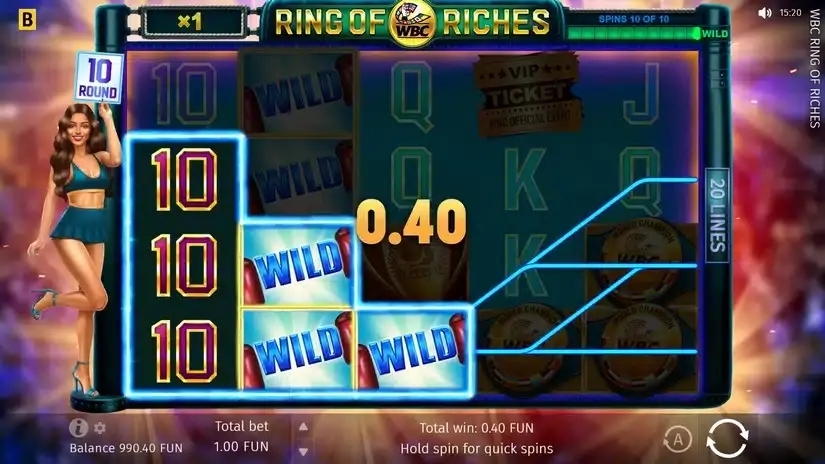 WBC Ring Of Riches slot screenshot 2