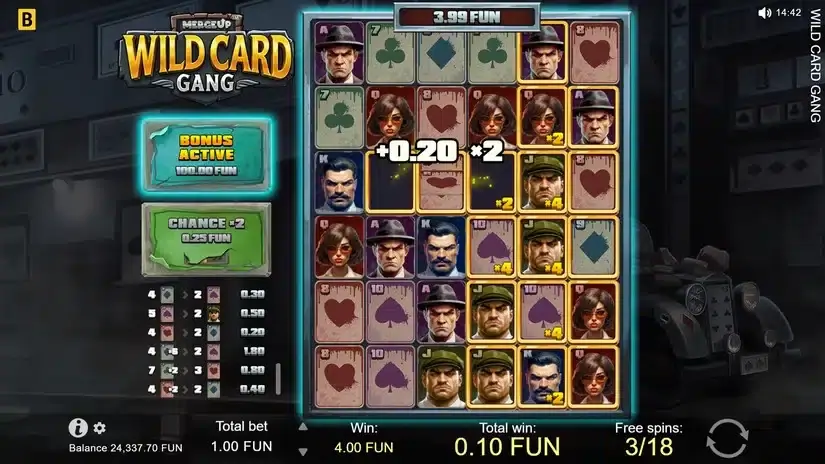 Wild Card Gang slot screenshot 4