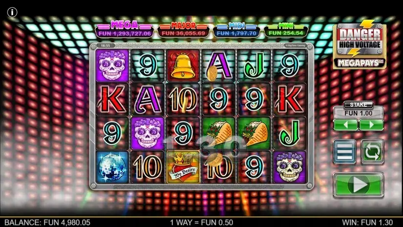 Danger High Voltage Megapays slot screenshot 3