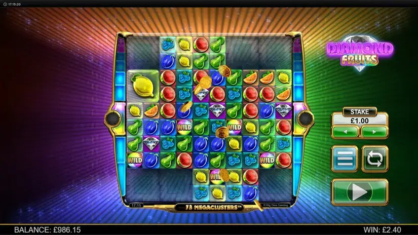 Diamond Fruits Megaclusters slot screenshot 4