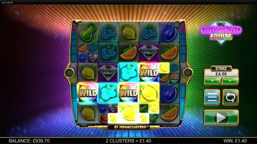 Diamond Fruits Megaclusters slot screenshot 