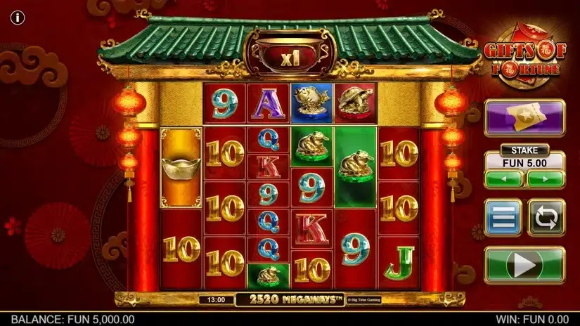 Gifts of Fortune Megaways slot screenshot