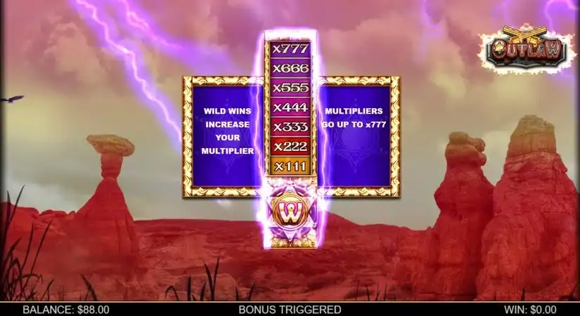 Outlaw slot screenshot 4