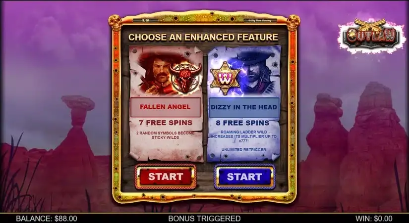 Outlaw slot screenshot 3