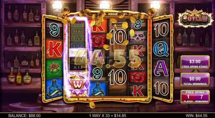 Outlaw slot screenshot 5