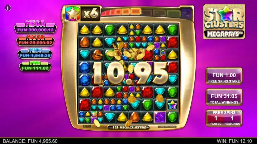 Star Clusters Megapays slot screenshot 7