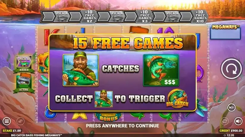Big Catch Bass Fishing Megaways slot screenshot 5