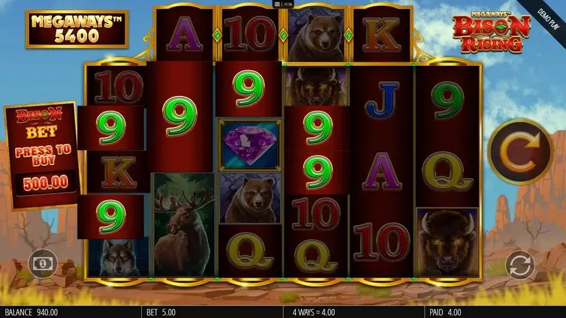Bison Rising Megaways slot screenshot 2